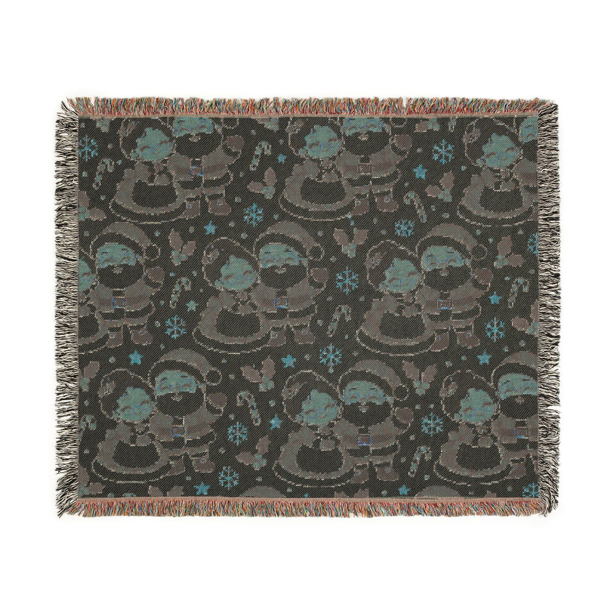 Mr. & Mrs. Claus Cozy Throw - Brown