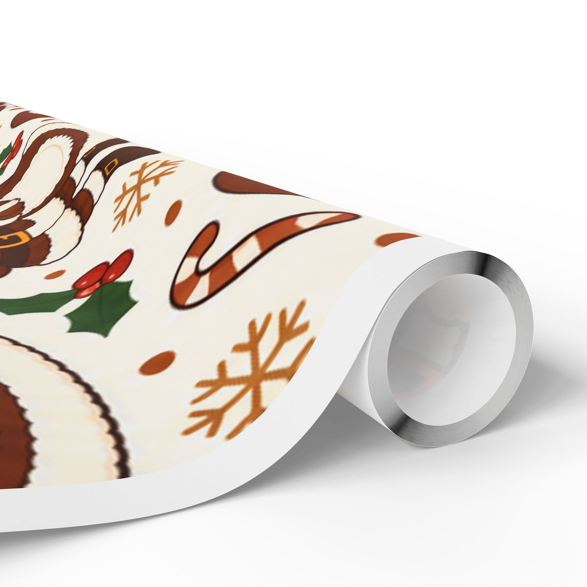 Mr. & Mrs. Claus Wrapping Paper - Tan