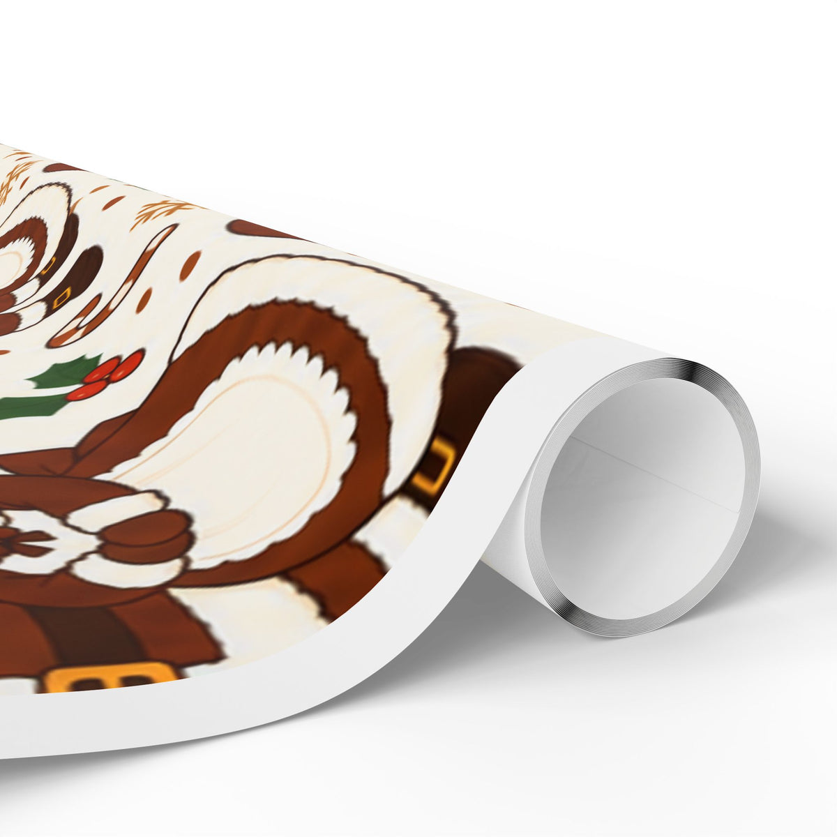 Mr. & Mrs. Claus Wrapping Paper - Brown