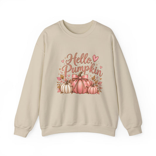 Hello Pumpkin Cozy Crewneck Sweatshirt