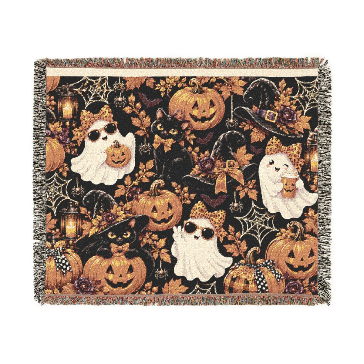 Spooky Chic Halloween Cozy Throw