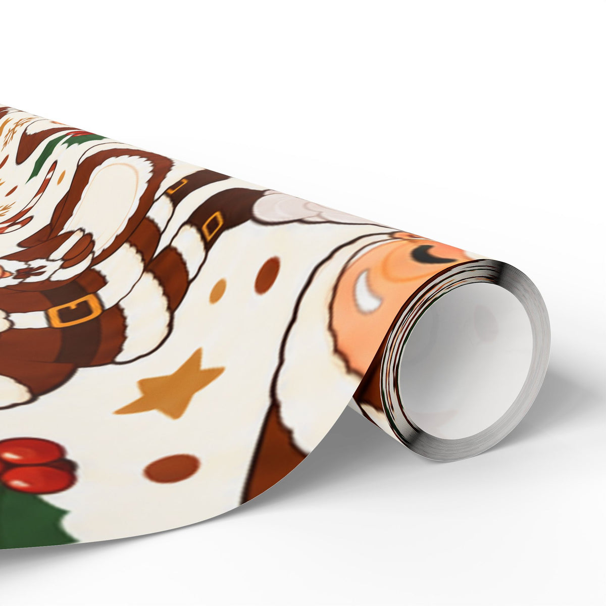 Mr. & Mrs. Claus Wrapping Paper - Cream