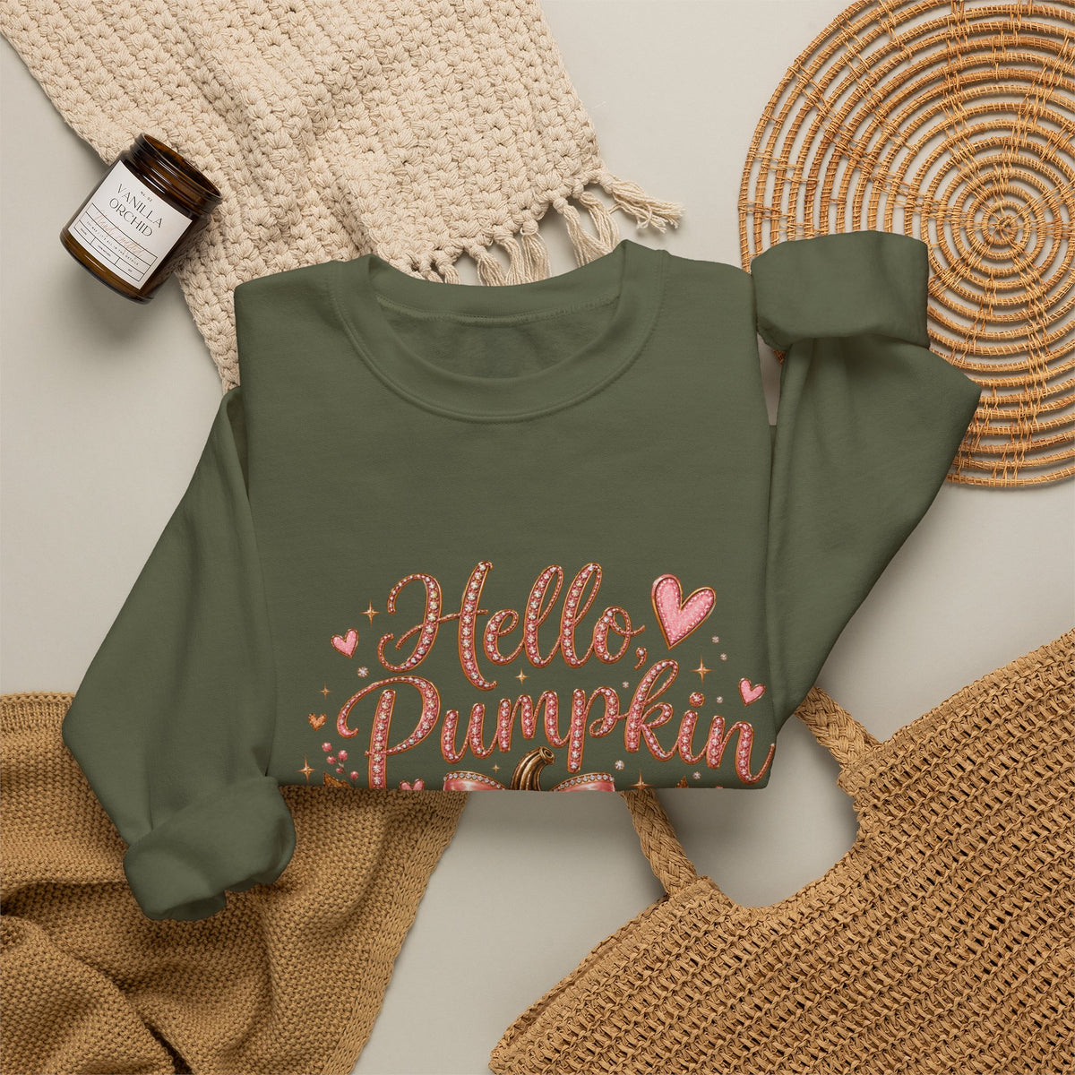 Hello Pumpkin Cozy Crewneck Sweatshirt
