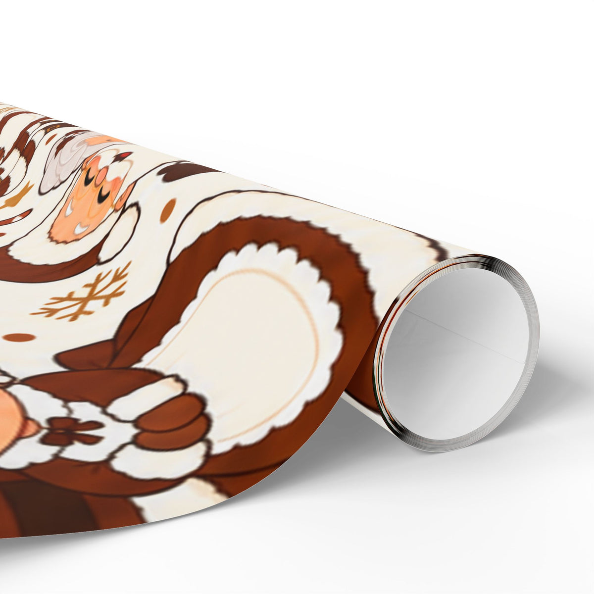 Mr. & Mrs. Claus Wrapping Paper - Cream