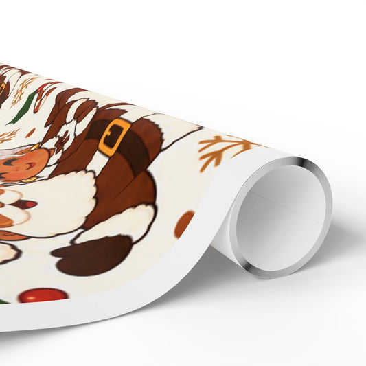 Mr. & Mrs. Claus Wrapping Paper - Tan